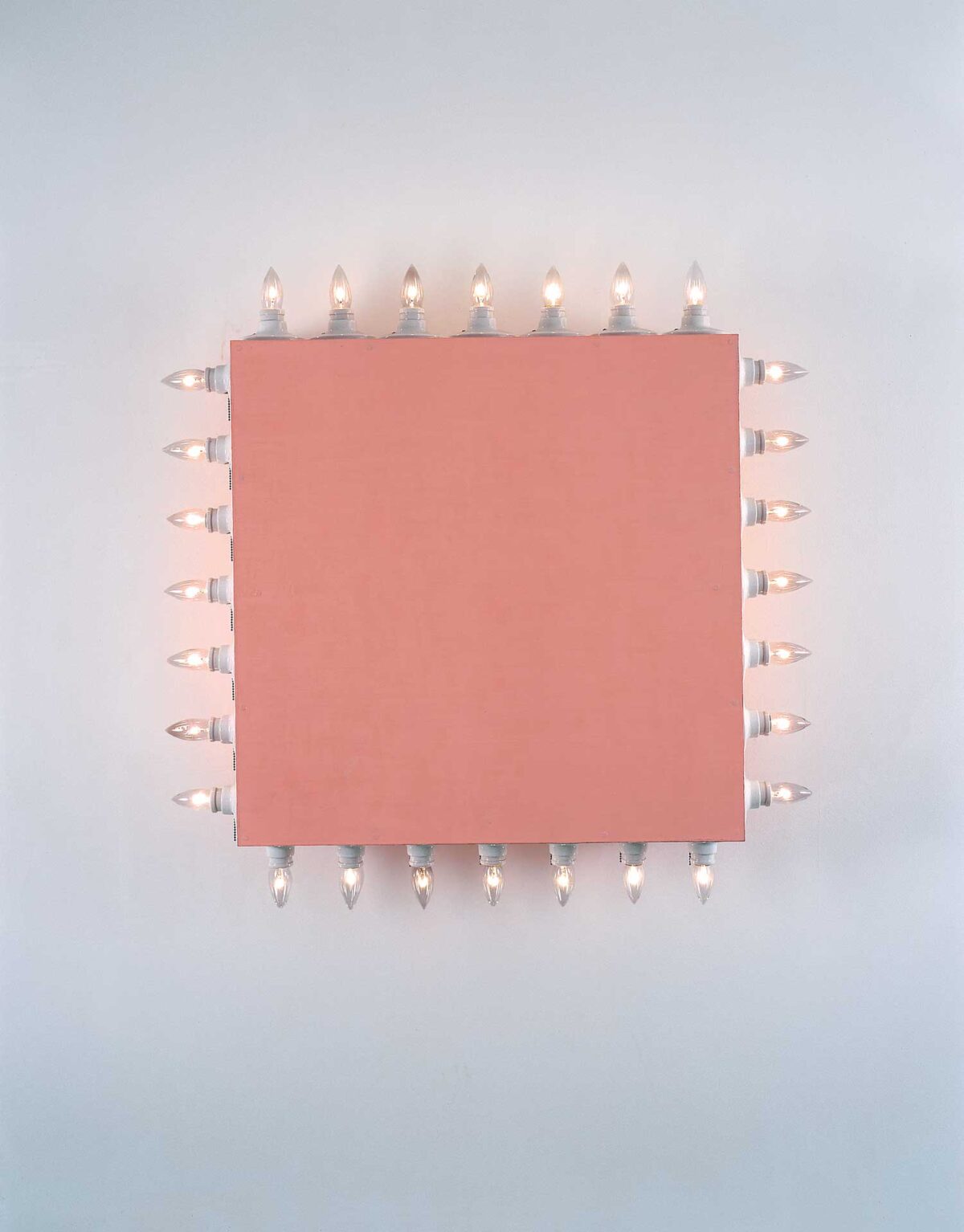 Dan Flavin, Icon V (Coran’s Broadway Flesh), 1962 (Oil on cold gesso on